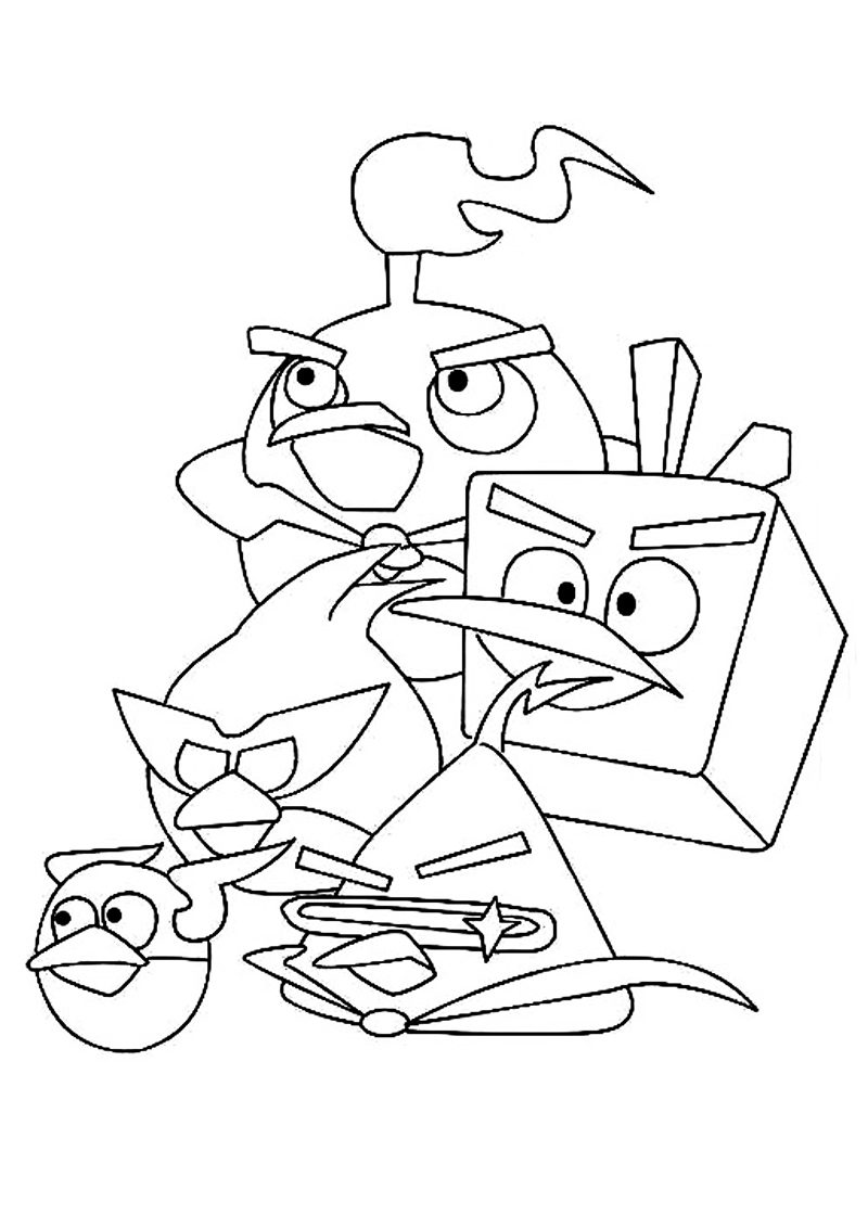 50 bức tranh tô màu Angry Birds đẹp nhất cho bé 34 - 50+ tranh tô màu Angry Birds đẹp nhất cho bé