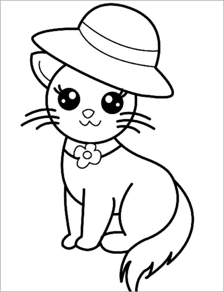50 buc tranh to mau con meo de thuong 15 - 50+ bức tranh tô màu con Mèo dễ thương
