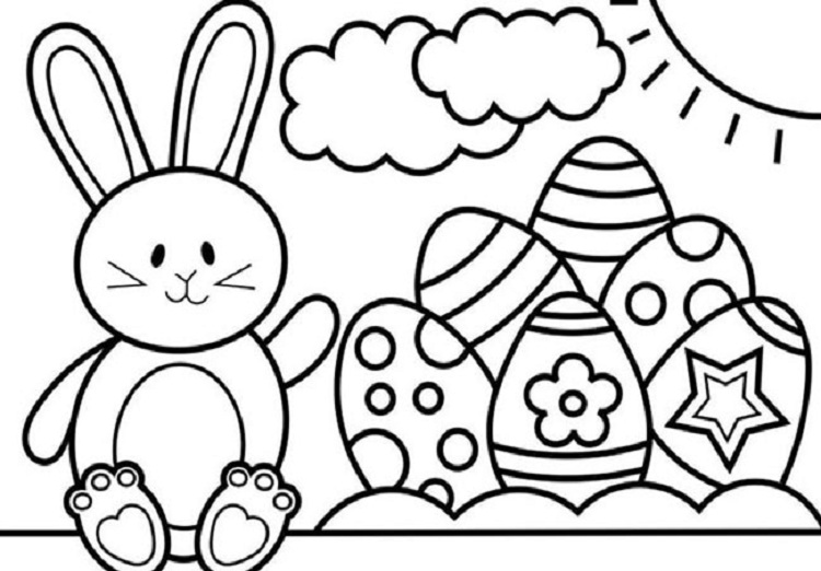 50 tranh tô màu con thỏ lớn cực đẹp 16 - 50+ tranh tô màu con thỏ cực đẹp