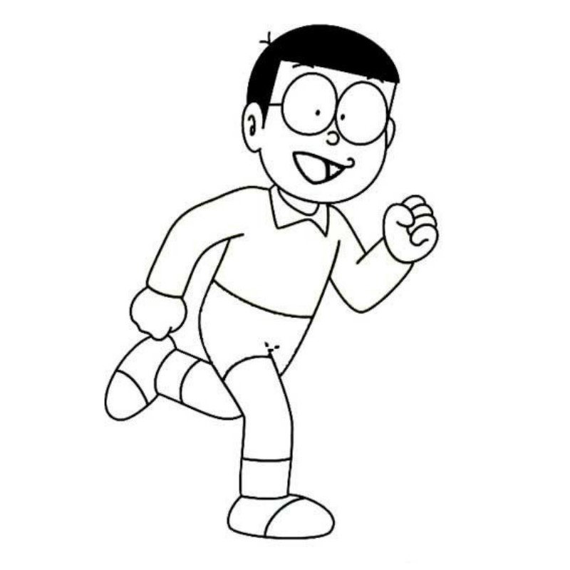 50 buc tranh to mau nobita dep nhat 46 - 50+ bức tranh tô màu Nobita đẹp nhất