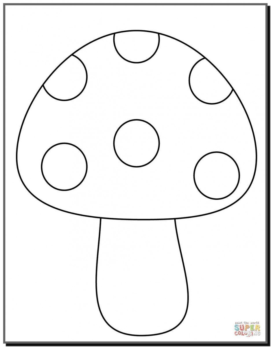 big picture to be hot and spicy for children to be happy 1 - Collection of colorful mushroom coloring pictures for kids