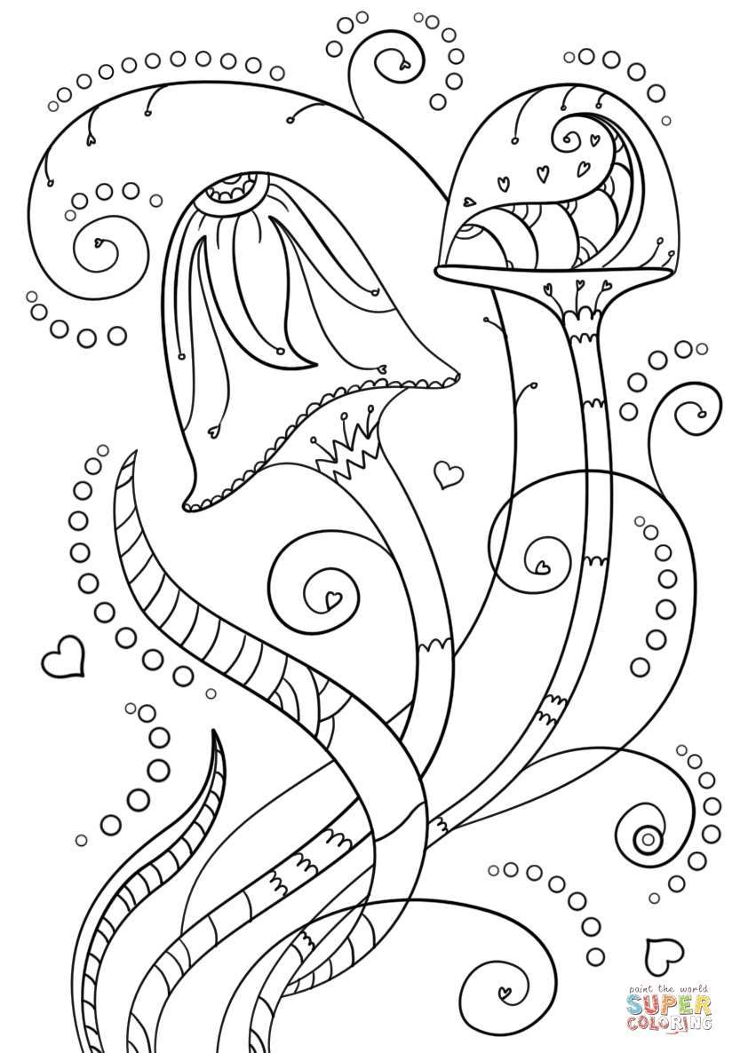 big picture to be hot and spicy for children to be 11 - Collection of colorful mushroom coloring pictures for kids