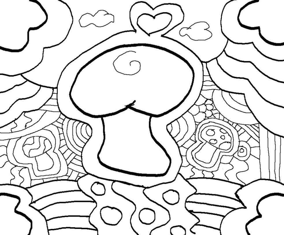 big picture to be hot and spicy for children to be 22 - Collection of colorful mushroom coloring pictures for kids
