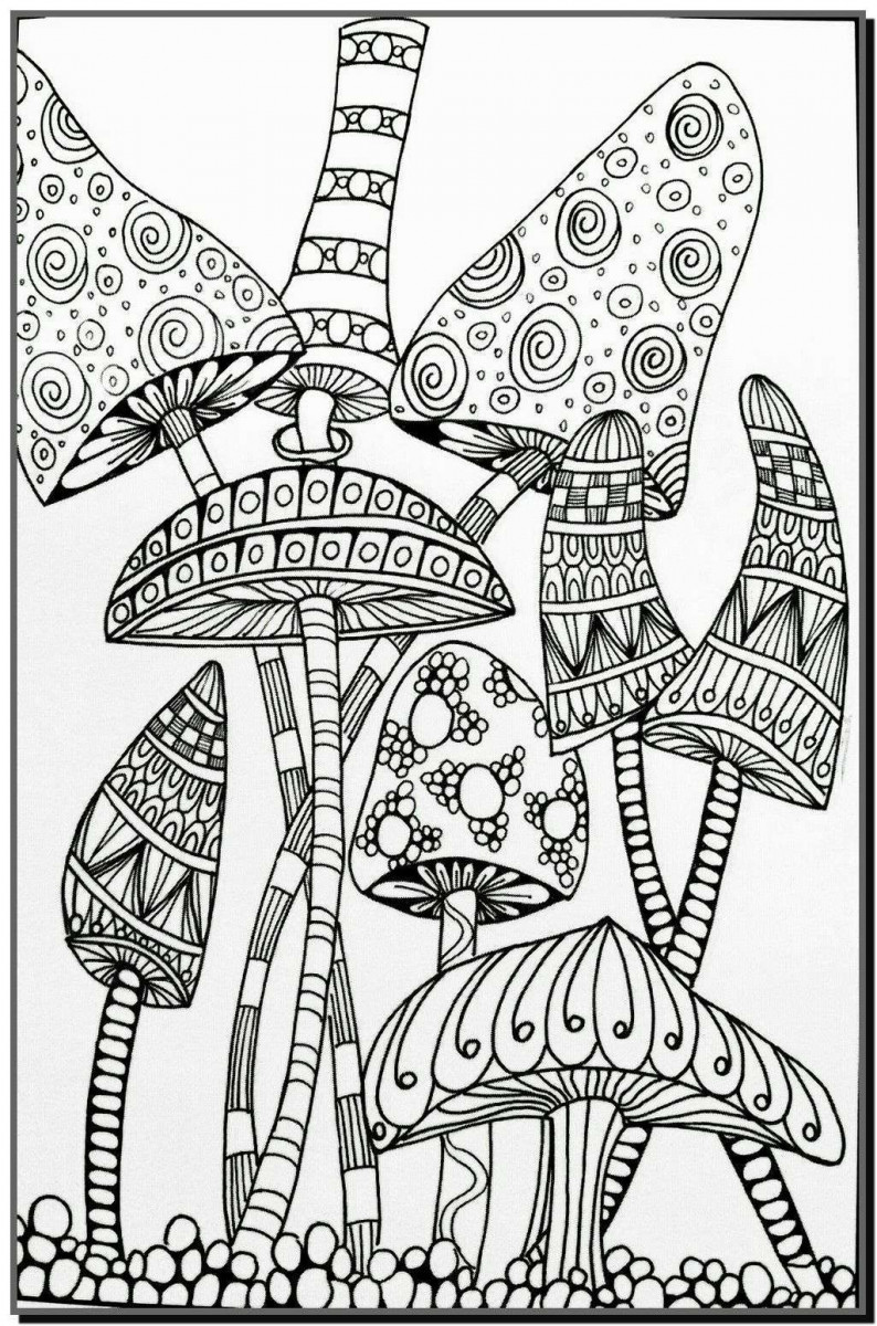 big picture to be hot and spicy for children to be 5 - Collection of colorful mushroom coloring pictures for kids