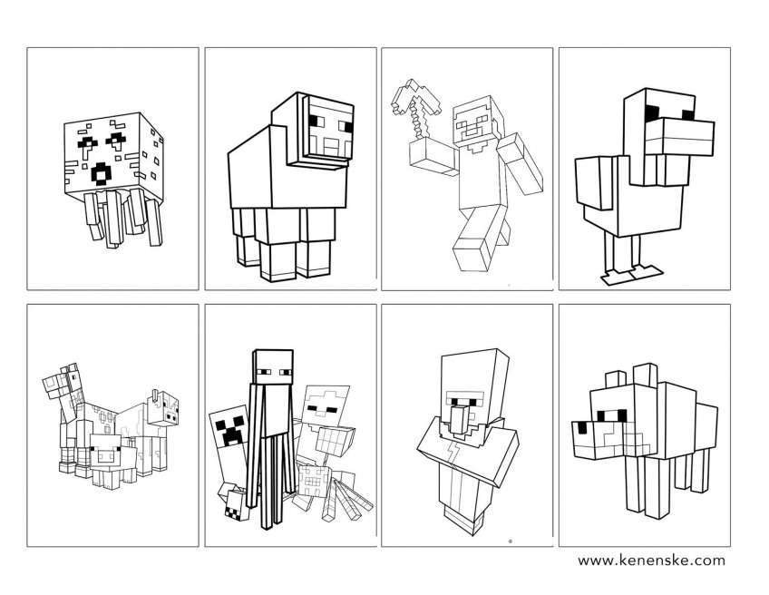 bo suu tap tranh to mau minecraft cuc dang yeu danh cho cac be 22 - Bộ sưu tập tranh tô màu Minecraft cực đáng yêu dành cho các bé