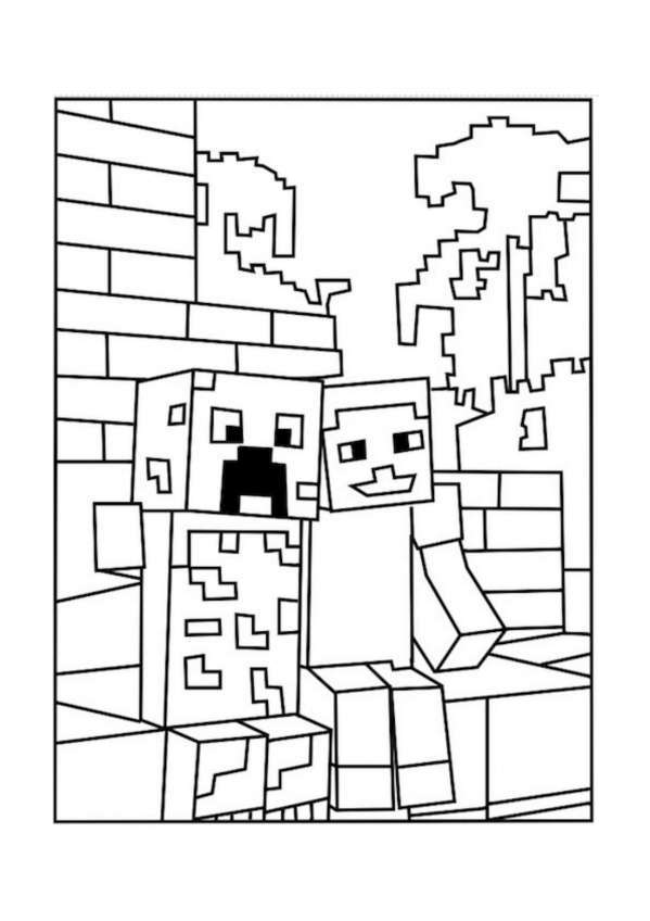 bo suu tap tranh to mau minecraft cuc dang yeu danh cho cac be 42 - Bộ sưu tập tranh tô màu Minecraft cực đáng yêu dành cho các bé
