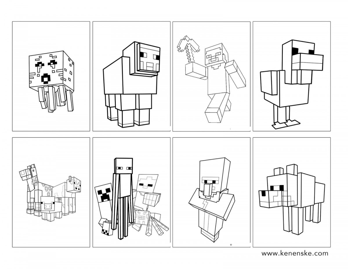 111+ Tranh Tô Màu Minecraft Đẹp Chất Cho Bé Tô Màu