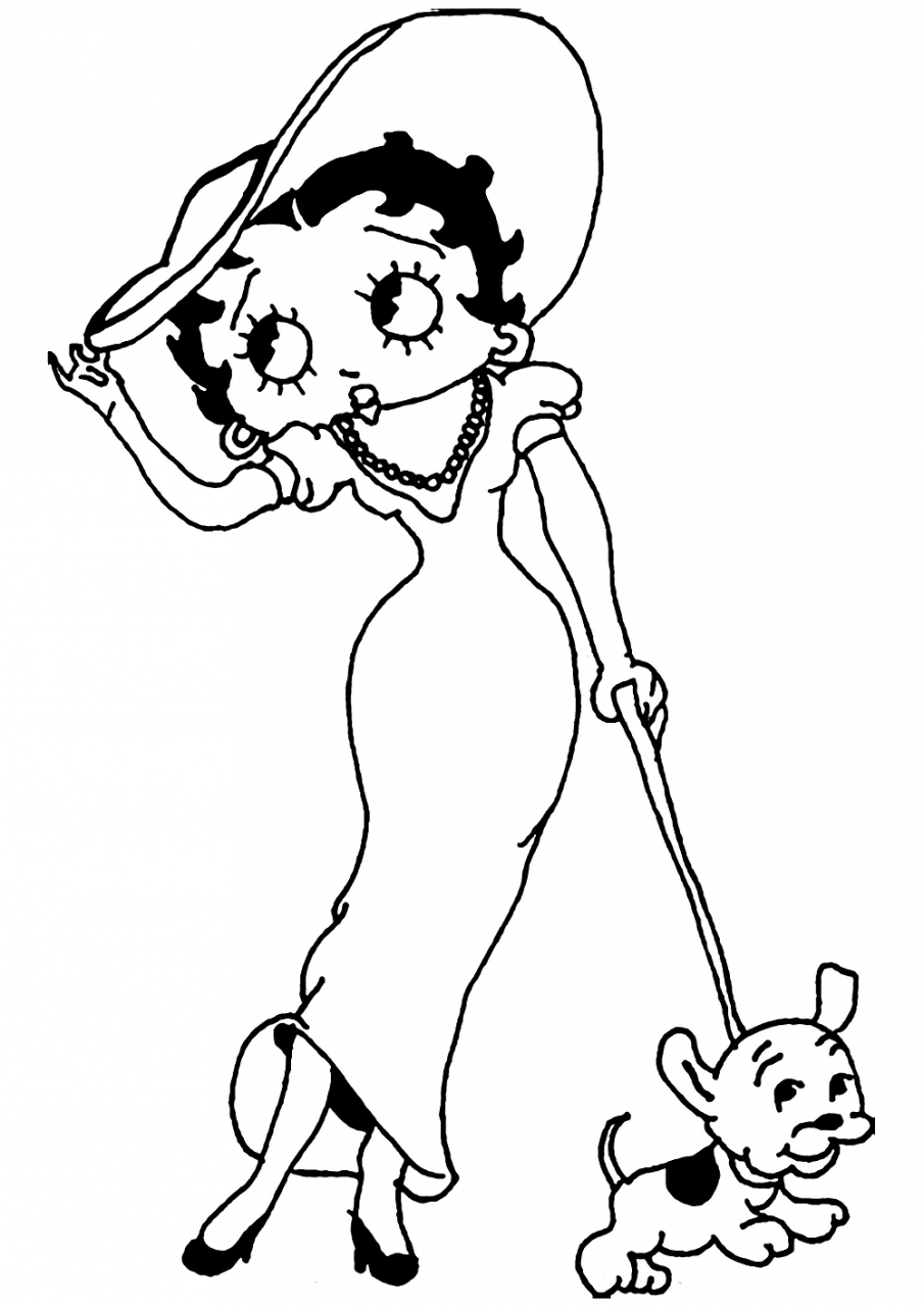 Tong hop tranh tô màu Betty Boop đẹp - Tổng hợp tranh tô màu Betty Boop đẹp nhất cho bé