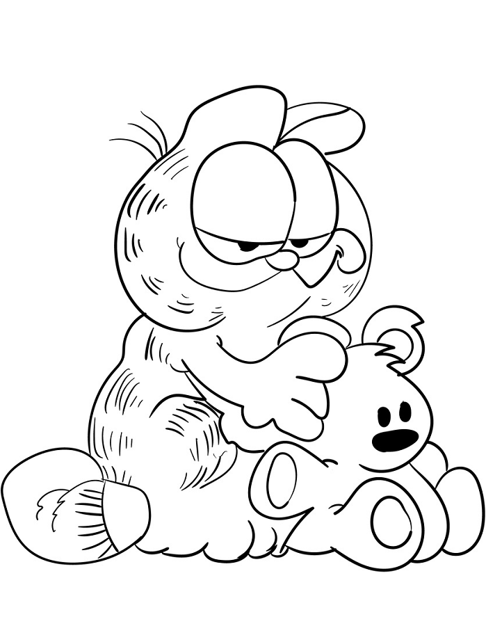 Tong hop tranh to mau chu meo garfield danh cho be 1 - Tuyển tập tranh tô màu chú mèo Garfield đẹp nhất cho bé