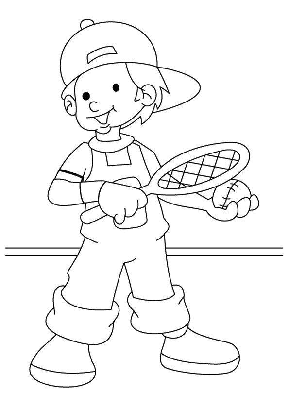 cậu bé chơi quần vợt