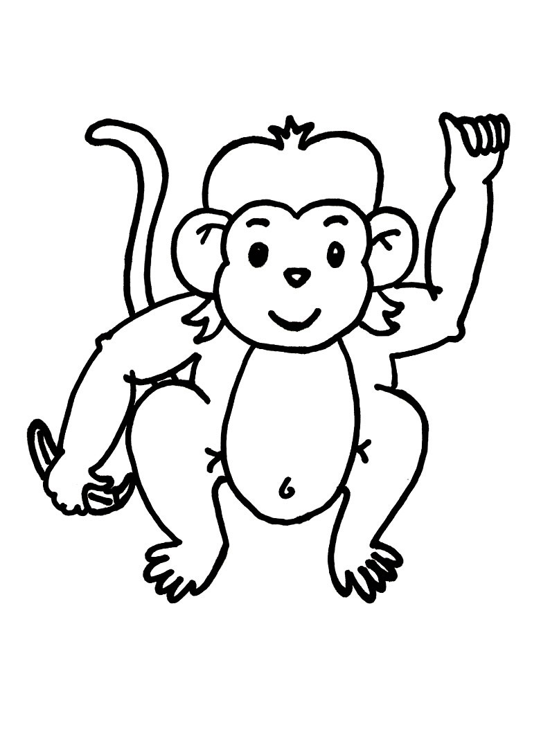 Top tranh tô màu con khỉ khi lớn được yêu thích nhất 31 - Top tranh tô màu con khỉ được bé yêu thích nhất