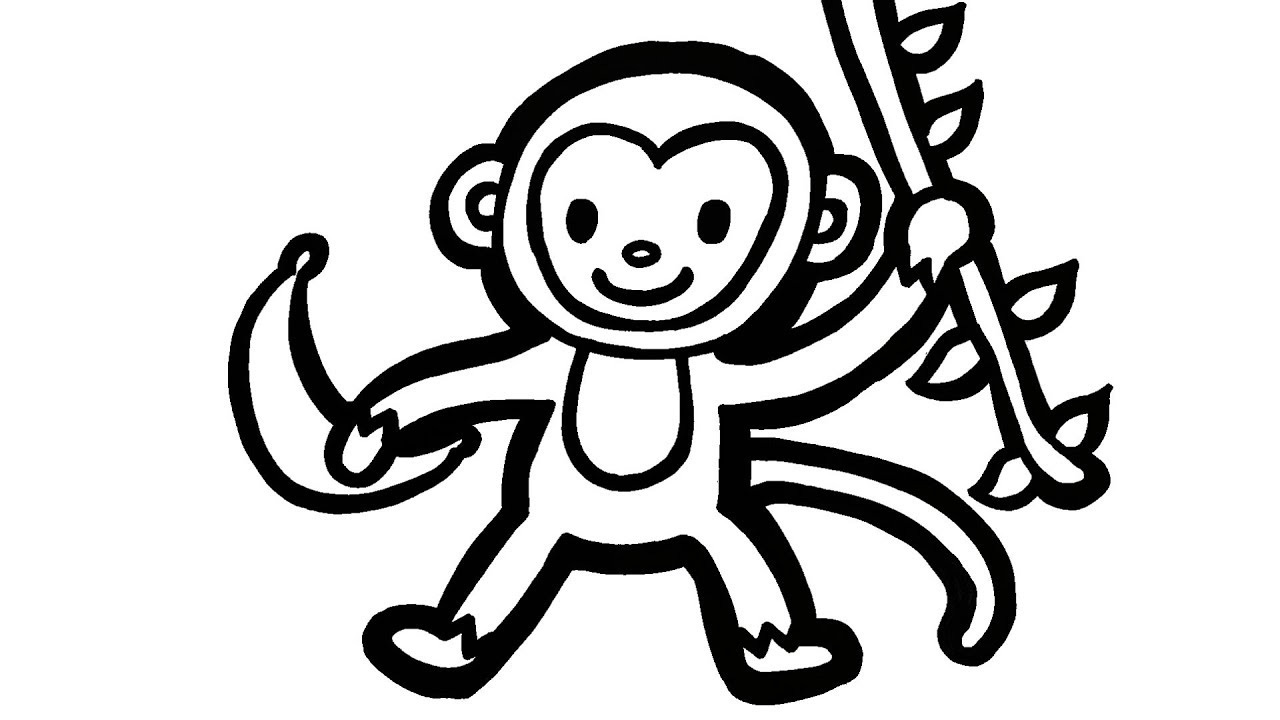 Top tranh tô màu con khỉ khi lớn được yêu thích nhất 35 - Top tranh tô màu con khỉ được bé yêu thích nhất