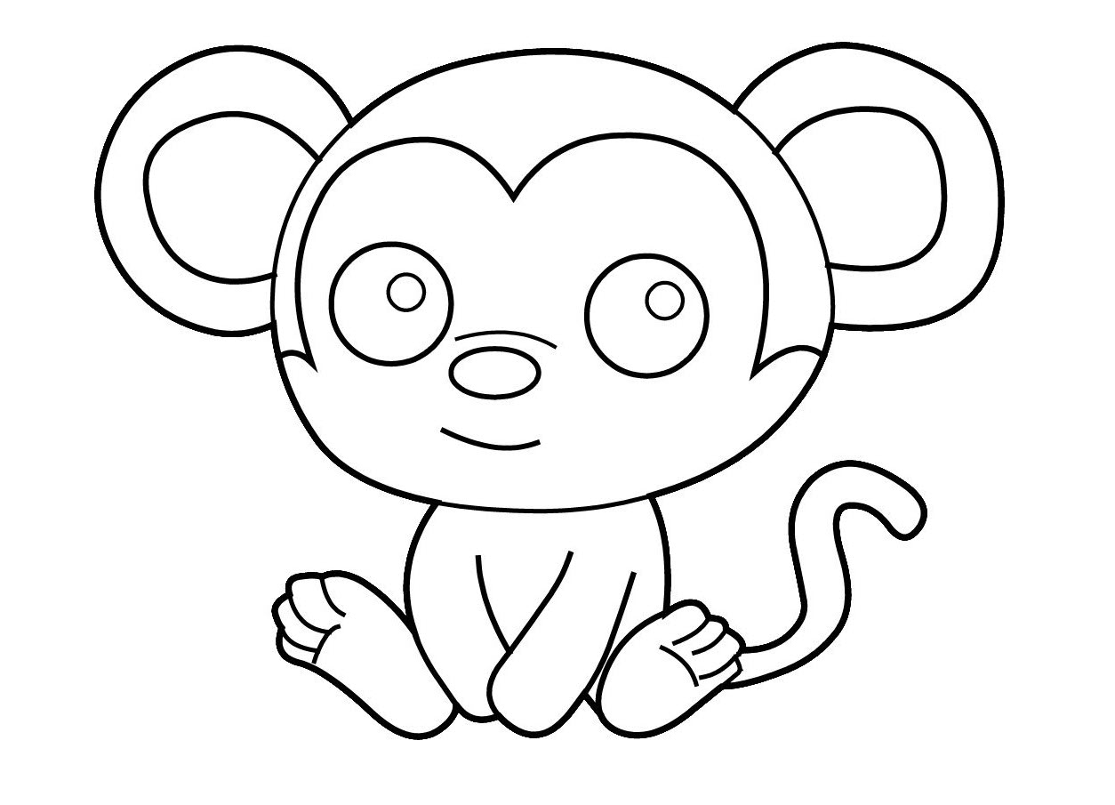 Top tranh tô màu con khỉ khi bé được yêu thích nhất 7 - Top tranh tô màu con khỉ được bé yêu thích nhất
