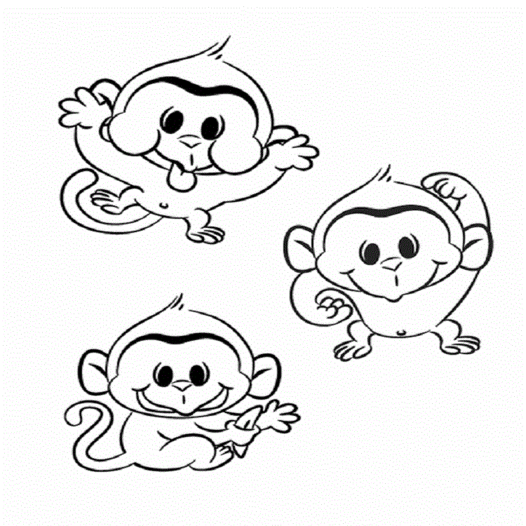 Top tranh tô màu con khỉ khi bé được yêu thích nhất - Top tranh tô màu con khỉ mà bé yêu thích nhất