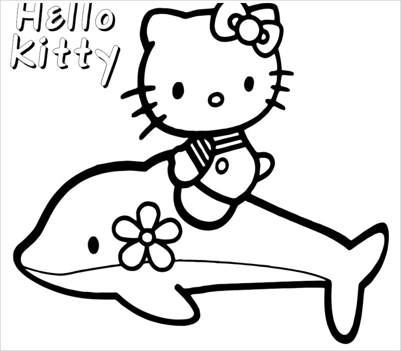 tron bo tranh to mau hello kitty dep de thuong nhat 10 - Trọn bộ tranh tô màu Hello Kitty đẹp, dễ thương nhất
