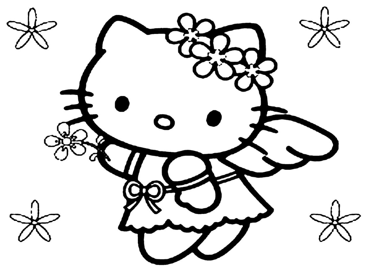 tron bo tranh to mau hello kitty dep de thuong nhat 2 - Trọn bộ tranh tô màu Hello Kitty đẹp, dễ thương nhất