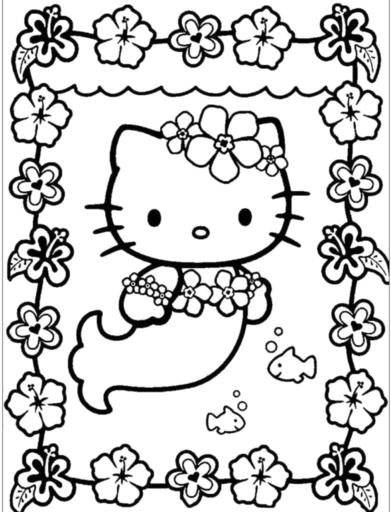 tron bo tranh to mau hello kitty dep de thuong nhat 23 - Trọn bộ tranh tô màu Hello Kitty đẹp, dễ thương nhất