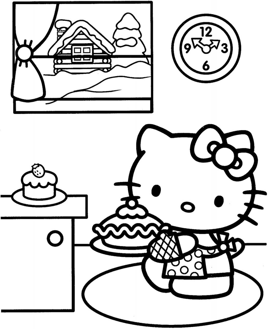 tron bo tranh to mau hello kitty dep de thuong nhat 27 - Trọn bộ tranh tô màu Hello Kitty đẹp, dễ thương nhất