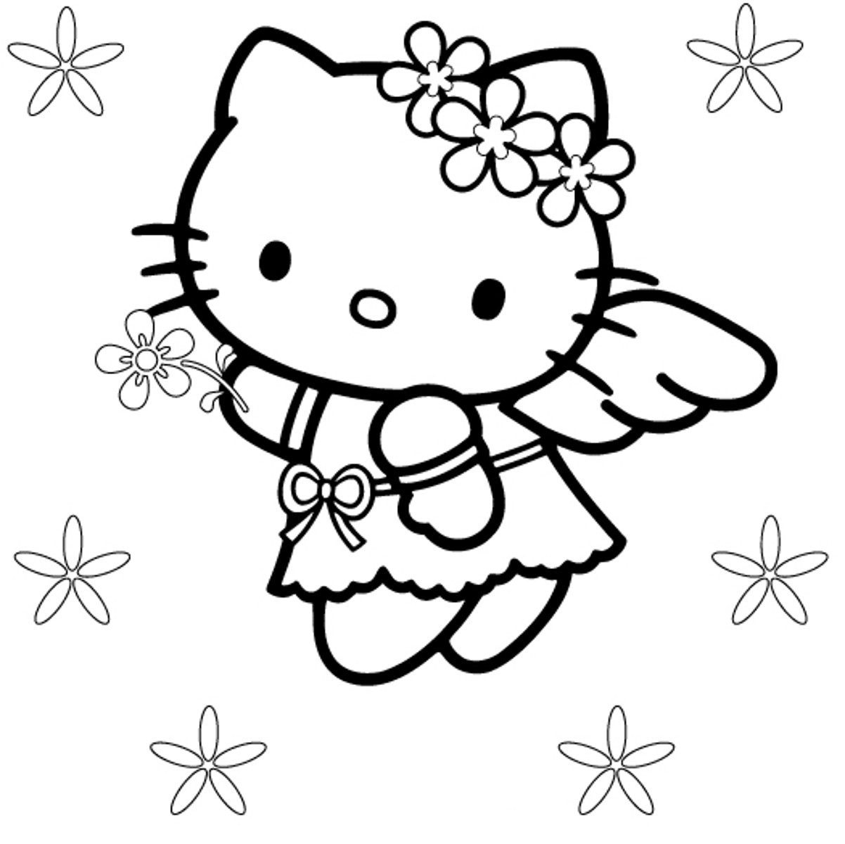 tron bo tranh to mau hello kitty dep de thuong nhat 30 - Trọn bộ tranh tô màu Hello Kitty đẹp, dễ thương nhất