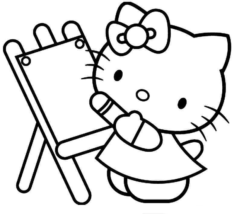 tron bo tranh to mau hello kitty dep de thuong nhat 39 - Trọn bộ tranh tô màu Hello Kitty đẹp, dễ thương nhất
