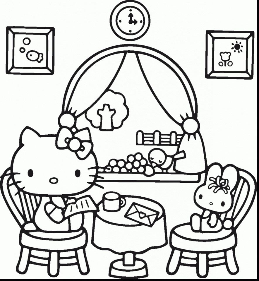 tron bo tranh to mau hello kitty dep de thuong nhat 8 - Trọn bộ tranh tô màu Hello Kitty đẹp, dễ thương nhất