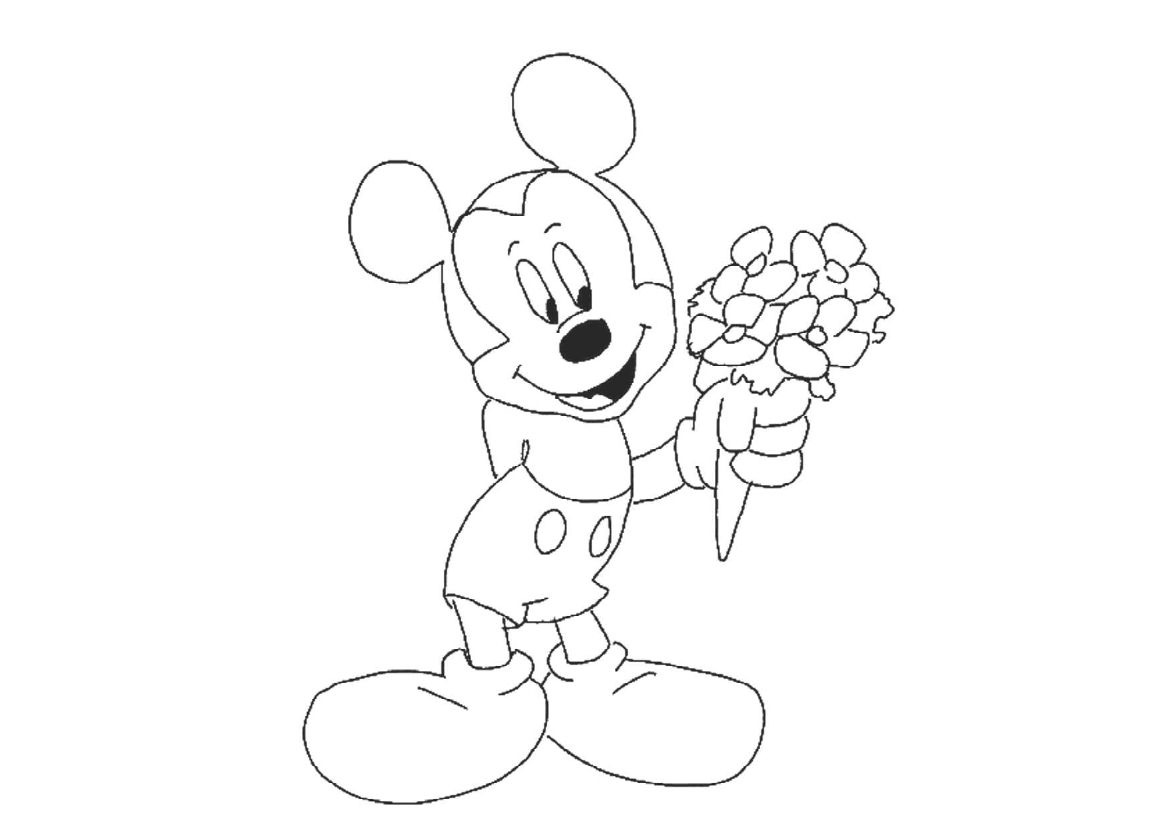 Chuột Mickey đang yêu dep 10 - Tuyển tập tranh tô màu chuột Mickey đáng yêu và đẹp mắt