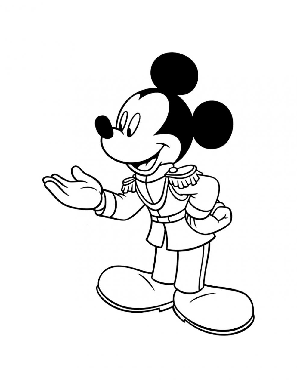 Tranh tô màu chuột Mickey đáng yêu 34 - Tổng hợp tranh tô màu chuột Mickey đáng yêu cực đẹp