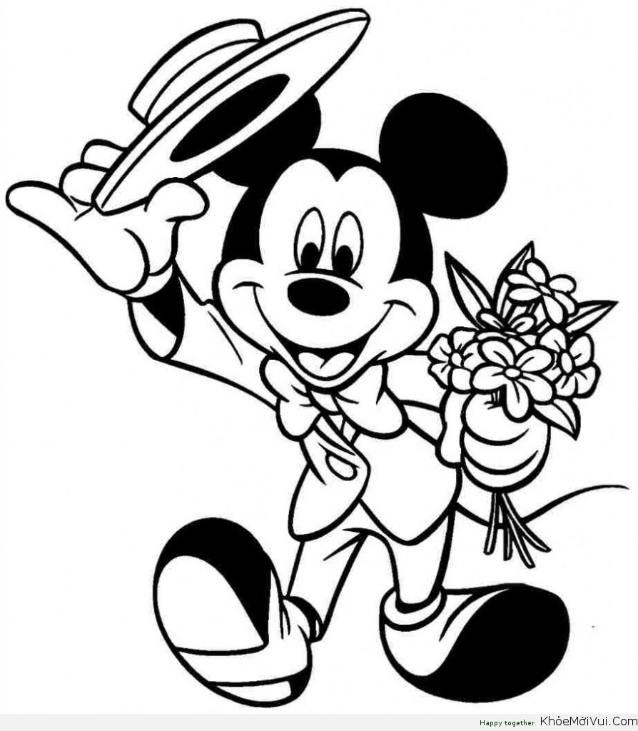Tranh tô màu chuột Mickey đẹp tập 37 - Tổng hợp các tranh tô màu chuột Mickey cực đáng yêu và đẹp mắt