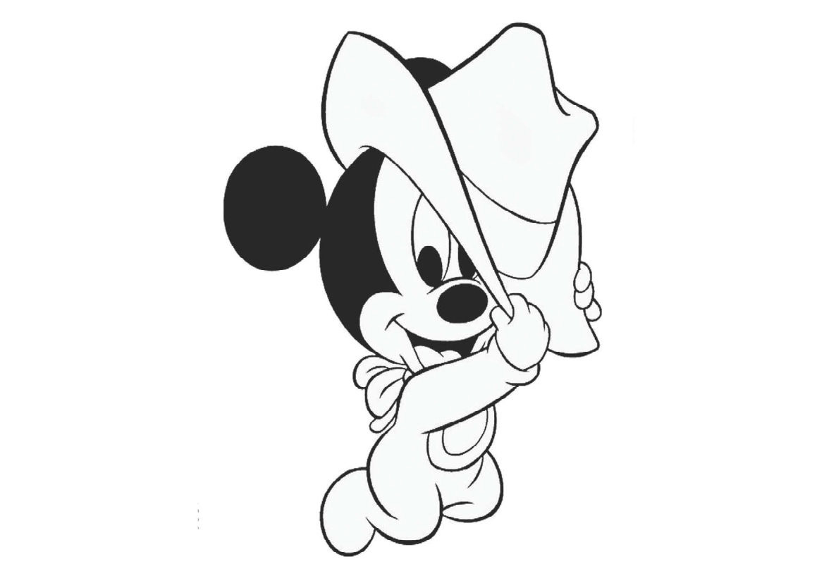 Chuột Mickey phải lòng người đẹp 7 - Tổng hợp tranh tô màu chuột Mickey cực đáng yêu và đẹp mắt