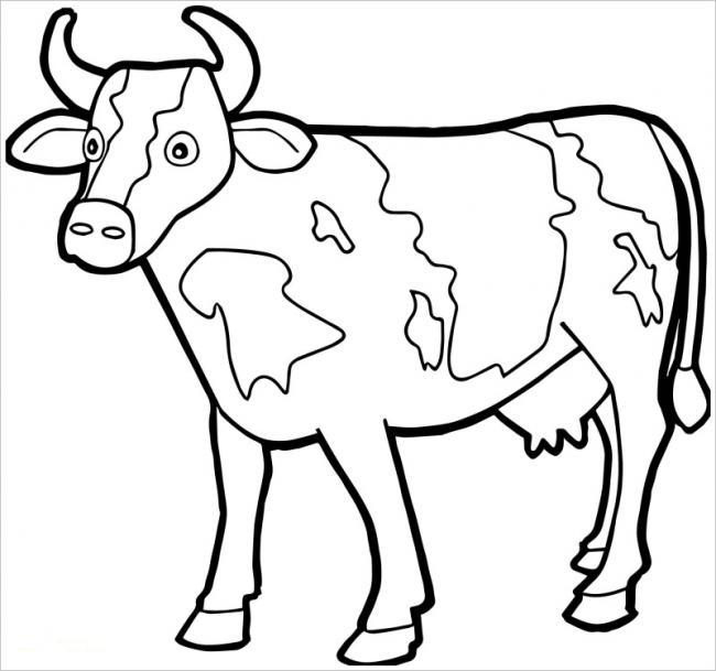 tuyen tap tranh to mau con bo cho be thoa suc sang tao 11 - Tuyển tập tranh tô màu con bò cho bé thỏa sức sáng tạo