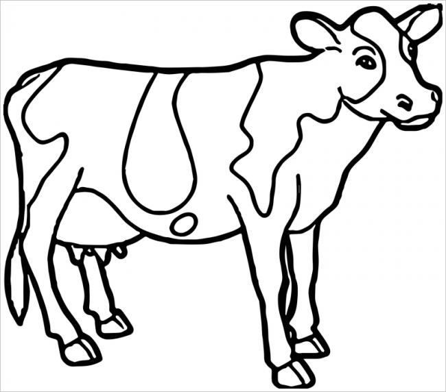 tuyen tap tranh to mau con bo cho be thoa suc sang tao 16 - Tuyển tập tranh tô màu con bò cho bé thỏa sức sáng tạo