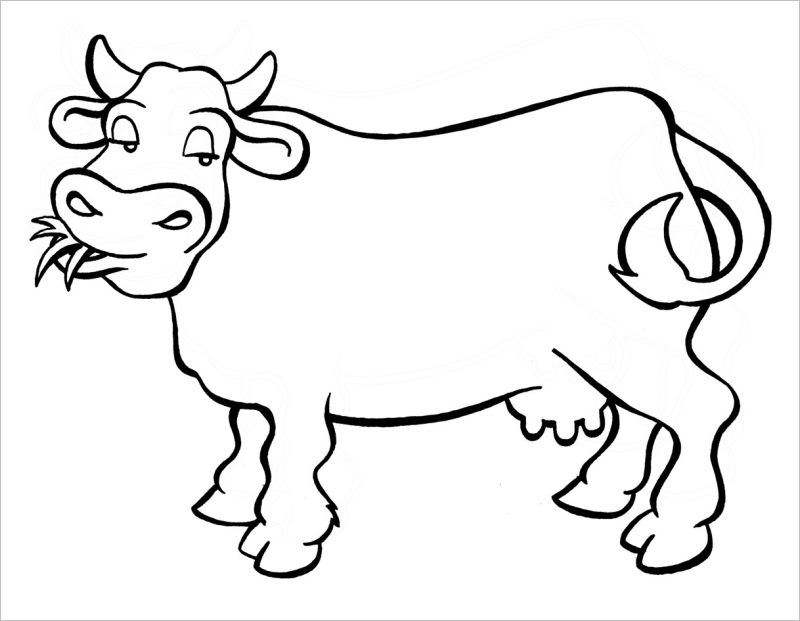 tuyen tap tranh to mau con bo cho be thoa suc sang tao 5 - Tuyển tập tranh tô màu con bò cho bé thỏa sức sáng tạo