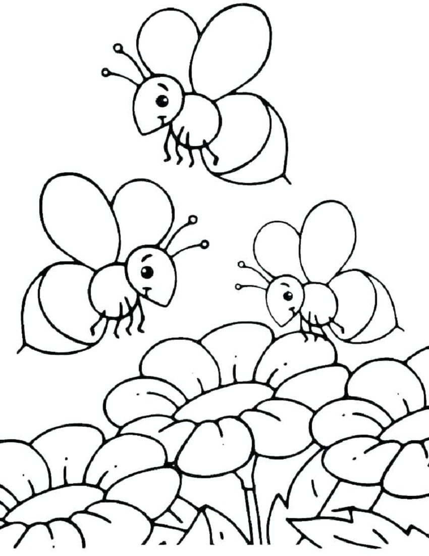 tuyen tap tranh to mau con ong cuc dep cho be 8 - Tuyển tập tranh tô màu con ong cực đẹp cho bé