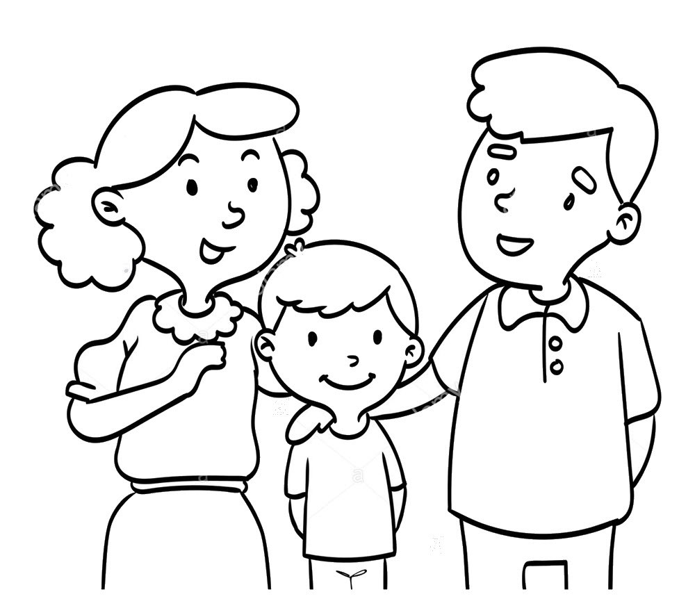 tuyen tap tranh to mau gia dinh hanh phuc tang be 11 - Tuyển tập tranh tô màu gia đình hạnh phúc tặng bé