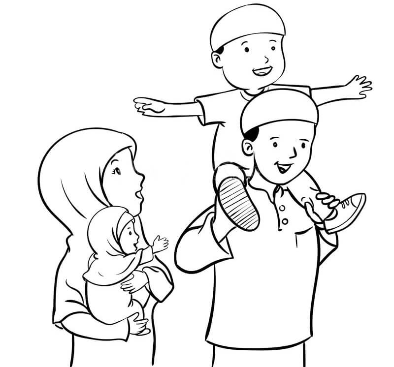 tuyen tap tranh to mau gia dinh hanh phuc tang be 2 - Tuyển tập tranh tô màu gia đình hạnh phúc tặng bé