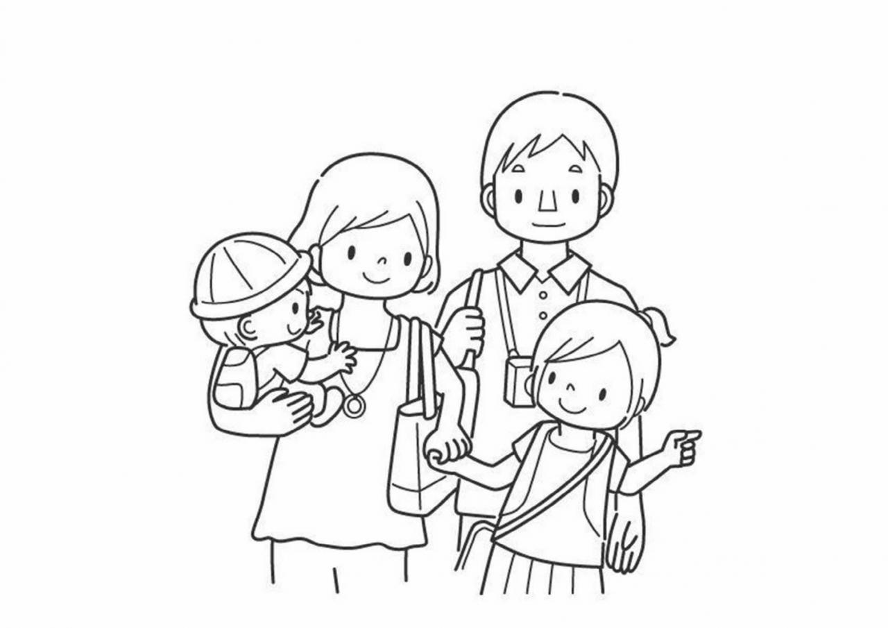 tuyen tap tranh to mau gia dinh hanh phuc tang be 37 - Tuyển tập tranh tô màu gia đình hạnh phúc tặng bé
