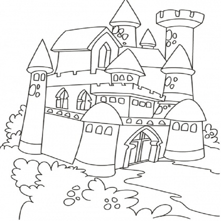 Tuyen tap big pictures to quickly wipe dai ro for children to apply suc kham pha 17 - A collection of colorful castle coloring pictures for children to explore freely