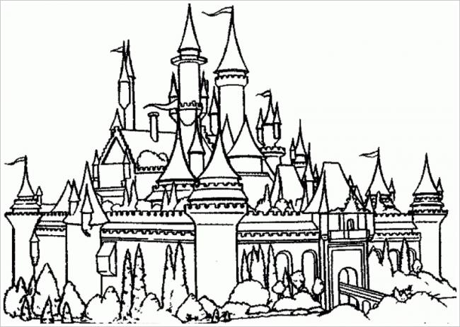 Tuyen tap big picture to quickly wipe the rock for children to apply suc kham pha 18 - A collection of colorful castle coloring pictures for children to explore freely