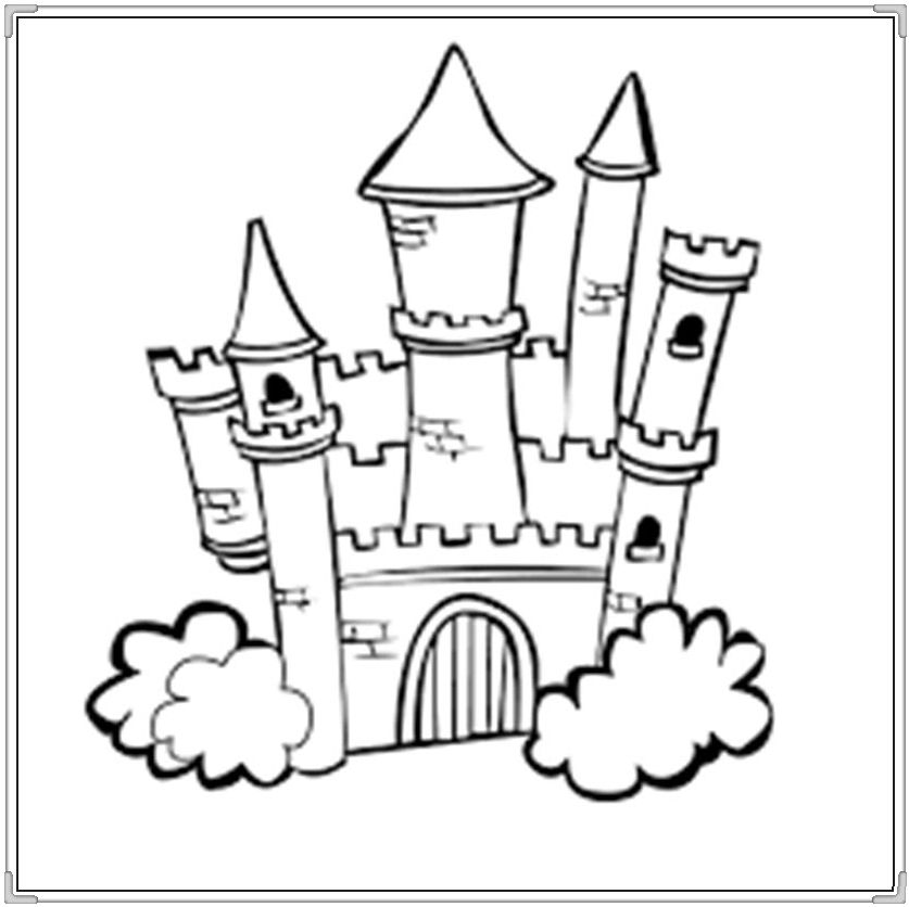 Tuyen tap big picture to quickly wipe the rooster for children to apply suc kham pha 2 - A collection of colorful castle coloring pictures for children to explore freely