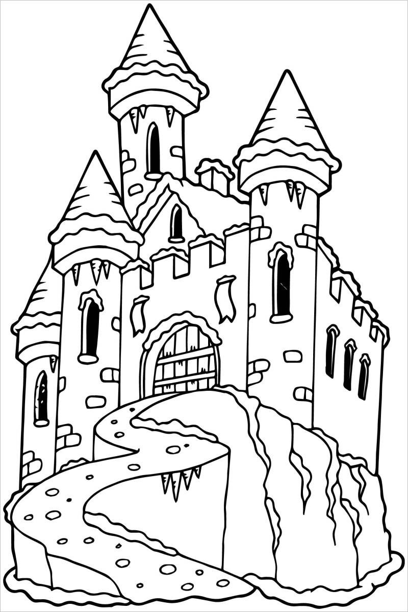 Tuyen tap big pictures to quickly wipe away the rock for children to apply suc kham pha 23 - A collection of colorful castle coloring pictures for children to explore freely