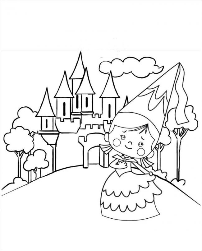 Tuyen tap big picture to quickly wipe it down for kids to dab suc kham pha 5 - A collection of colorful castle coloring pictures for kids to explore freely