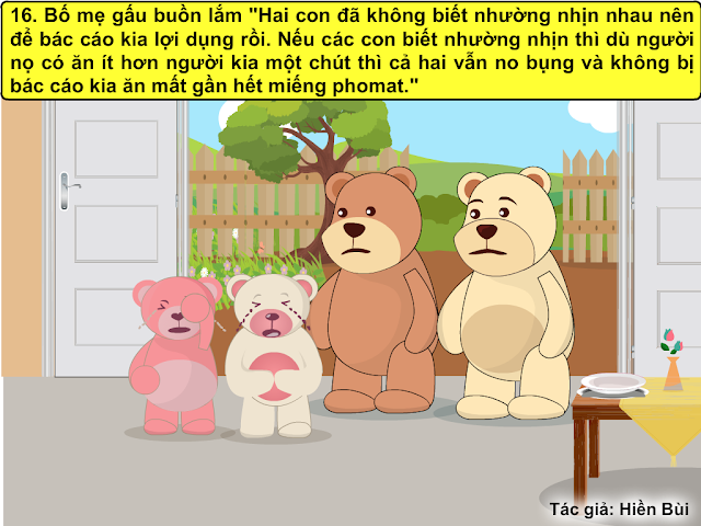 truyen tranh cho be gau con khong biet nhuong nhin 16 - Truyện tranh cho bé: Gấu con không biết nhường nhịn