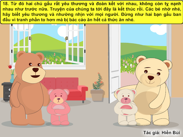 truyen tranh cho be gau con khong biet nhuong nhin 18 - Truyện tranh cho bé: Gấu con không biết nhường nhịn