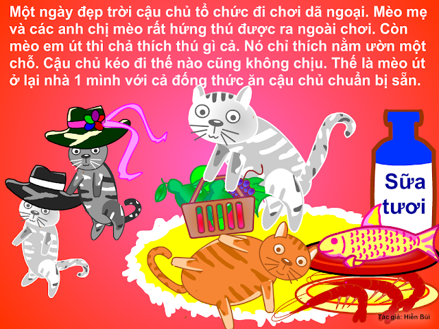 truyen tranh cho be meo con luoi bieng 7 - Truyện tranh cho bé: Mèo con lười biếng