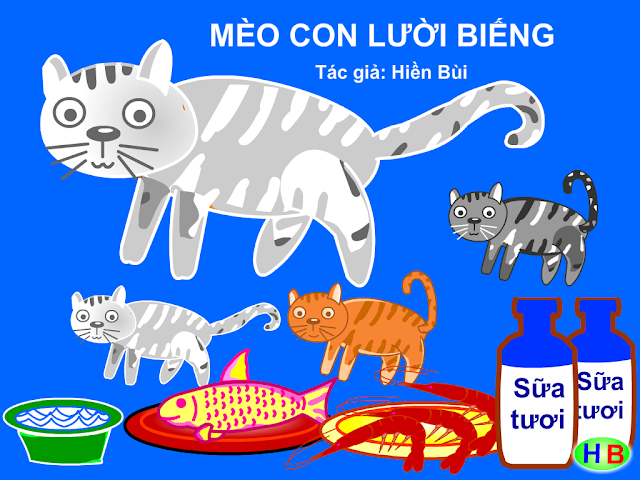 truyen tranh cho be meo con luoi bieng - Truyện tranh cho bé: Mèo con lười biếng